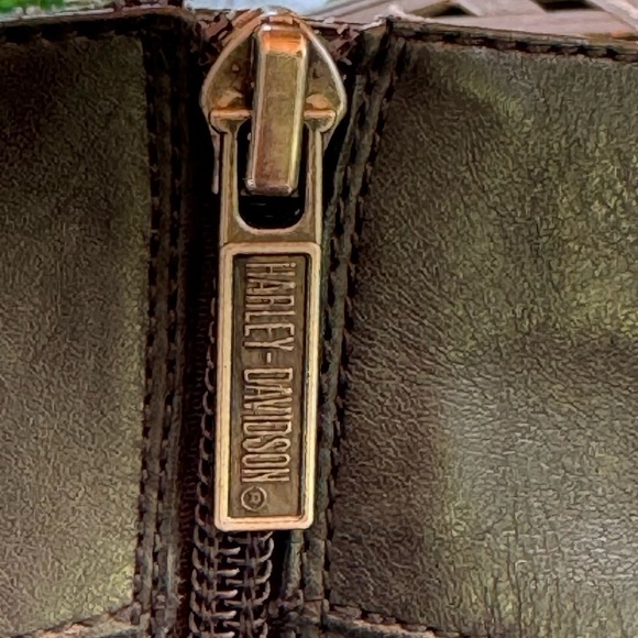 Harley Davidson Black Leather Riding Boots Women’s Size 7 D85397 - Picture 12 of 16